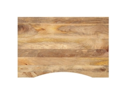 Vidaxl Tampo De Mesa Com Curva 100x50x2,5 Cm Mangueira Áspera Maciça