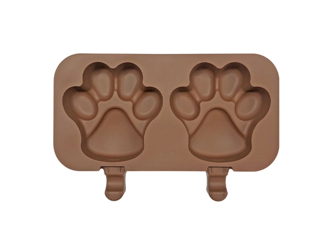 Formas De Silicone Para Picolés, Fáceis De Desenformar, Reutilizáveis, Para Fazer Sorvete Em Casa, Sem Bpa, Marrom, Formato De Pata Gato
