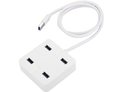 Hub Usb 3.0 De 4 Portas Com Estação Acoplamento, Para Expansão