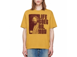 Rockinstone The Big Lebowski Life Goes On Man Solid Ginger Adult T-shirt Size:xl