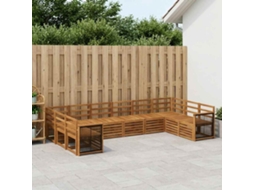 Vidaxl Conjunto De Sofá Sectional 7 Pcs Natural