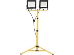 vidaXL Projetor c/ iluminação LED e tripé 2x100 W branco quente