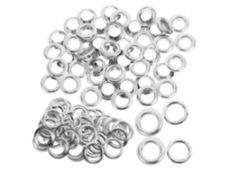 Kit Com 200 Ilhós De Metal Reforçados, Rebites E Fivelas Para