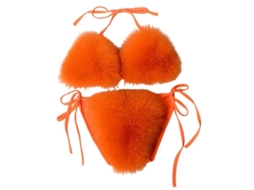 Conjunto de biquíni feminino de duas peças 2026 com top triangular e alça ajustável de cabelo sintético.