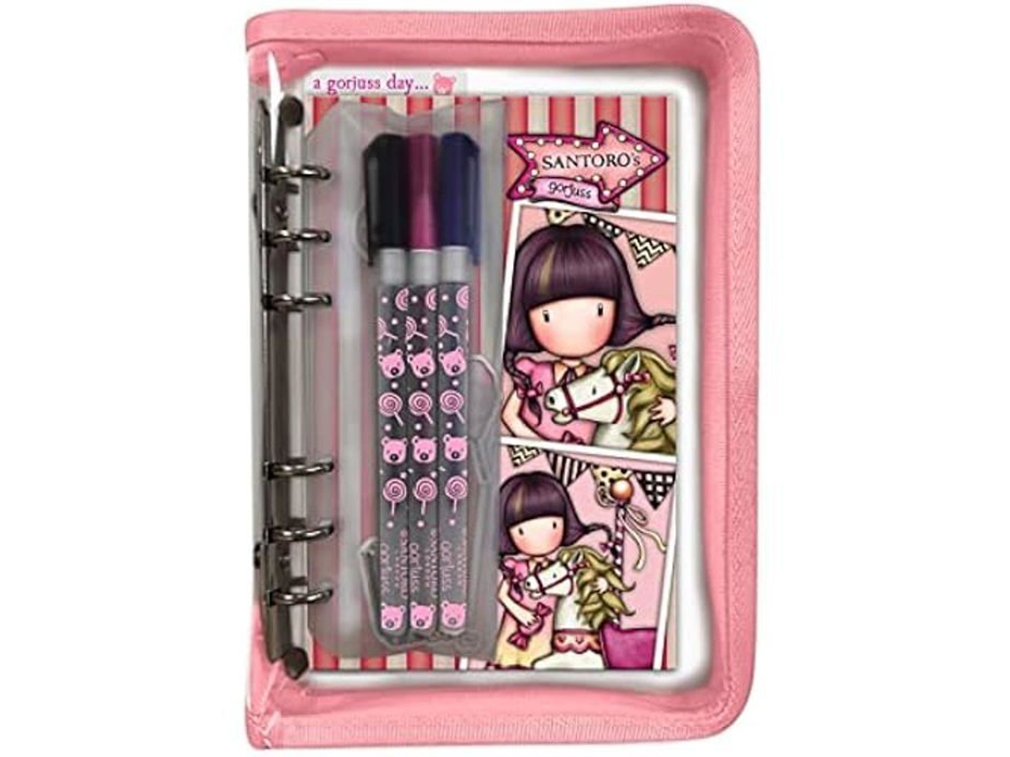 Set de Papelaria Gorjuss Carousel 5 Peças Salmão