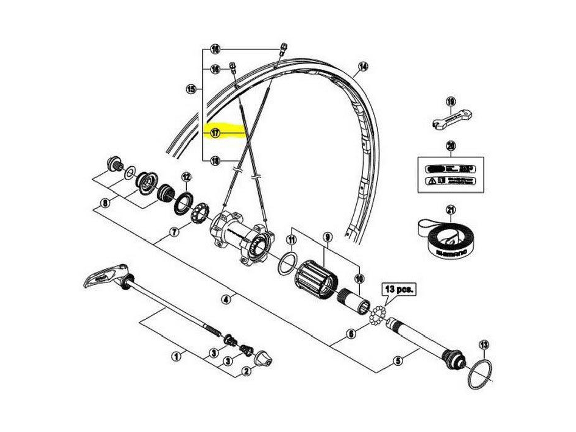 Shimano R9100 C24 Cl Rear Right Spoke