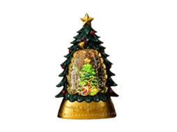 Laxiscreed Árvore De Natal Verde Com Luzes, Decoração Portátil E Luminosa Para Mesa