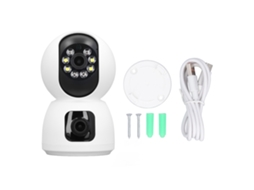 Câmara De Segurança Interior Dual 1080p Wifi Visão Noturna Áudio Bidirecional Mascotas Tuya