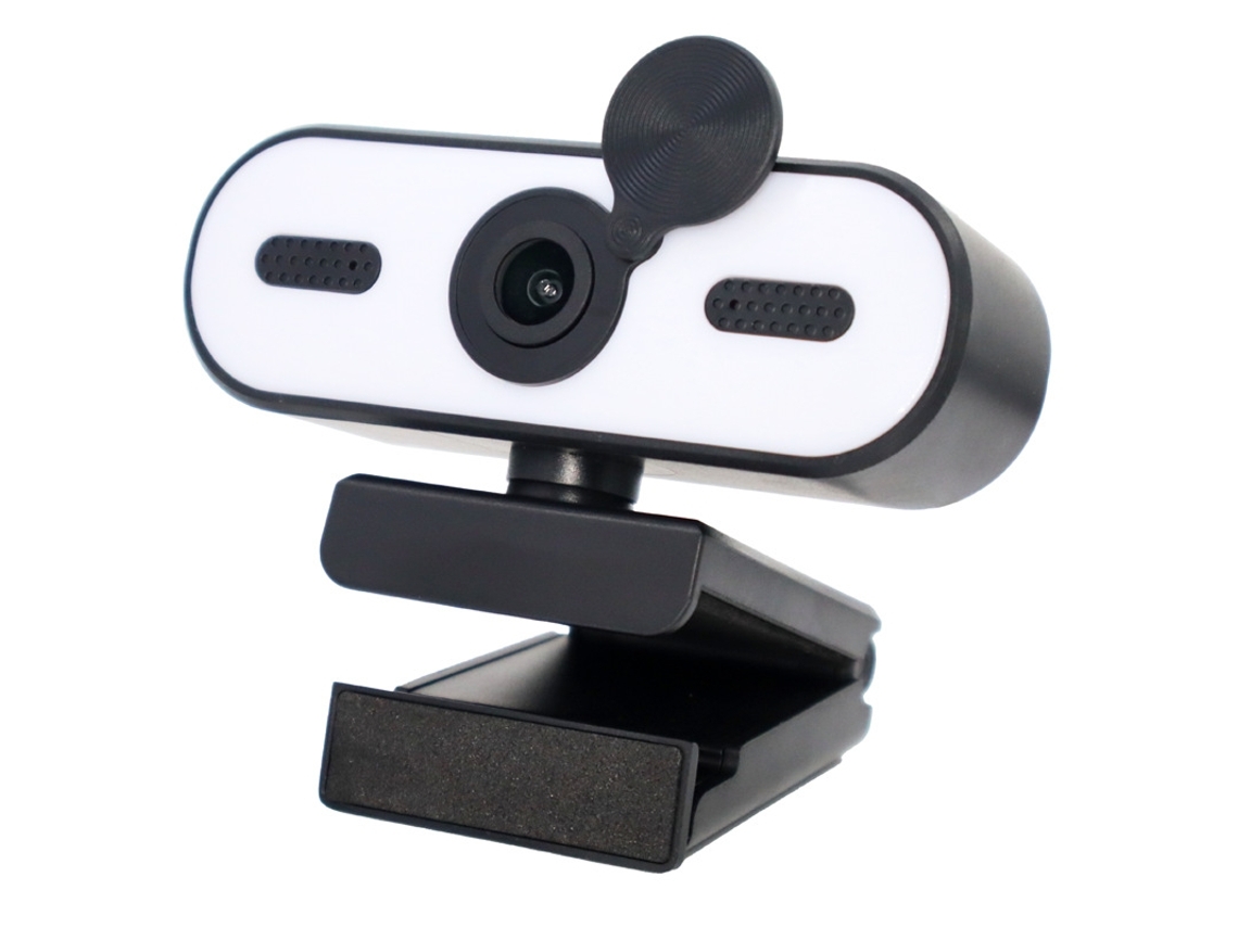 Webcam Nördic 2k 2560x1440p 30fps 4mp Com Luz Circular Integrada, Foco Automático, Microfone E Proteção De Privacidade.