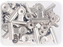 Conjunto De 15 Clipes De Metal Prateado Com Dobradiça, 3, 1cm 1, 22 Polegadas, Em Aço Inoxidável, Ideal Para Iluminação