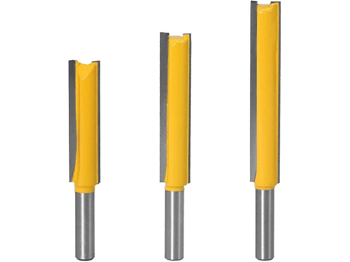 3 Peças De Brocas De Router De Corte De Borda Larga Extra De Carbeto Para Madeira Com Comprimentos De Corte 50mm 63mm 76mm