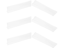 Conjunto De 6 Placas De Acrílico Horizontais Inclinadas Para Mesa, Medindo 2x8 Polegadas.