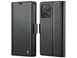 Capa Para Samsung Galaxy A72 Borboleta Fivela Litchi Textura De Telefone De Couro Rfid Antirroubo Preta