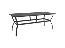 Vidaxl Mesa De Jardim 190x80x72 Cm Aço Antracite