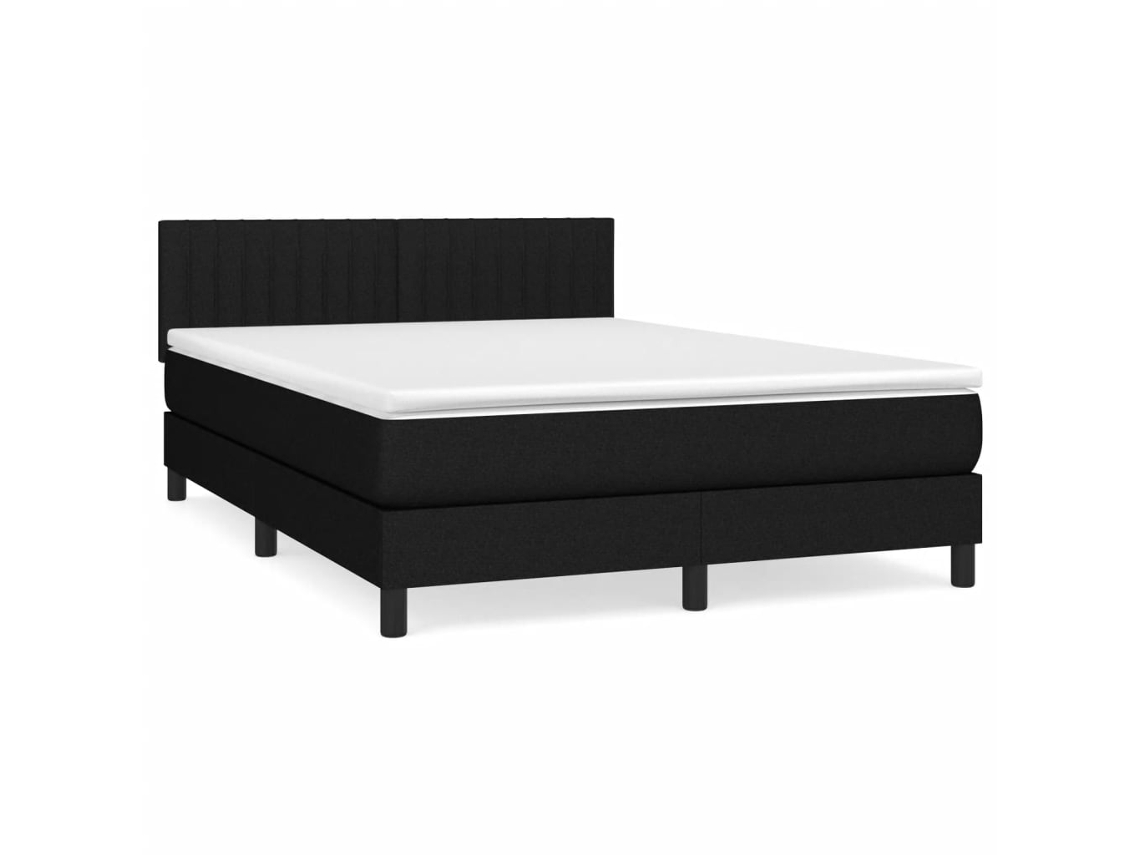 Box Spring Bed, Box Spring Beds Vidaxl Preto Tecido (140 X 190 Cm)