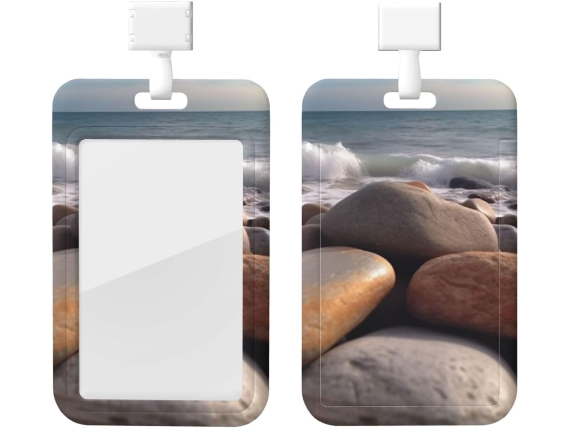 Suporte para Crachá Coast Rock com Cordão, Bolsa Impermeável de Plástico para Crachá, Capa Protetora para Enfermeiros e Médicos