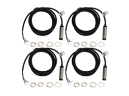4 Conjuntos de Sensor Inductivo de 3 Cables Npn Nc, Distancia de Detección 4mm, 6 36vdc