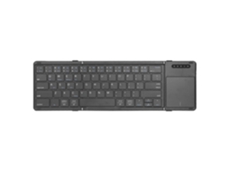 Teclado Dobrável Sem Fio B077t em Couro Pu, Compatível com Bluetooth e com Touchpad. TAISHENGDA