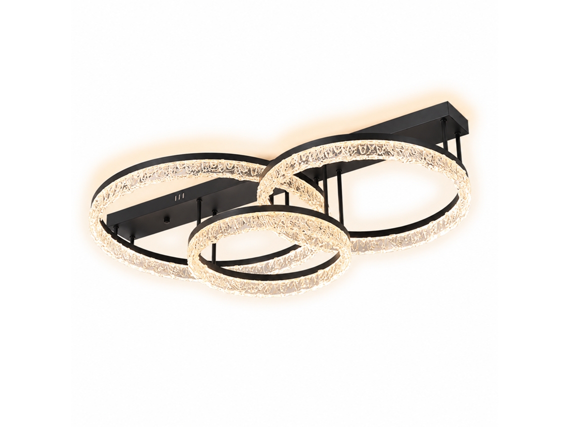 Candeeiro de Teto de Cristal PIBAOGU Asled 749 (preto)