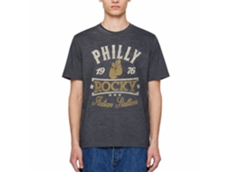 Rockinstone Rocky Movie Patriotic Rocky Movie Heather Navy Adult T-shirt Size:xxxl