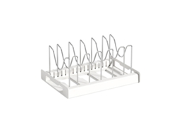 Organizador De Panelas Expansível Para Armário - Suporte Ajustável Para Tampas E Utensílios De Cozinha