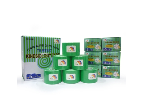 Fita Kinesiológica 5×5 Verde 6 Un. Temtex