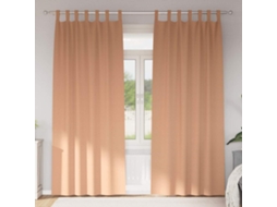 Vidaxl Cortinas Blackout Com Argolas 2 Unid. Marrom Claro 245 X 140 Cm