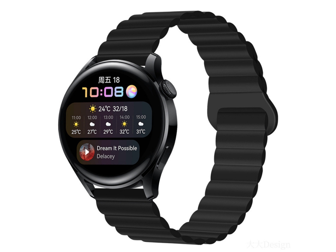 Bracelete Para Garmin Approach S44/s50/j1/s12 (20mm) Preto Cuich