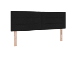 Conjunto 1 Cabeceira Estofada Vidaxl Preto Tecido (160 Cm)
