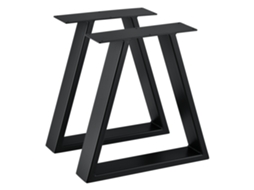Set de 2x Patas de Banco Greiling acero  40 x 10 x 40 cm Negro [en.casa]