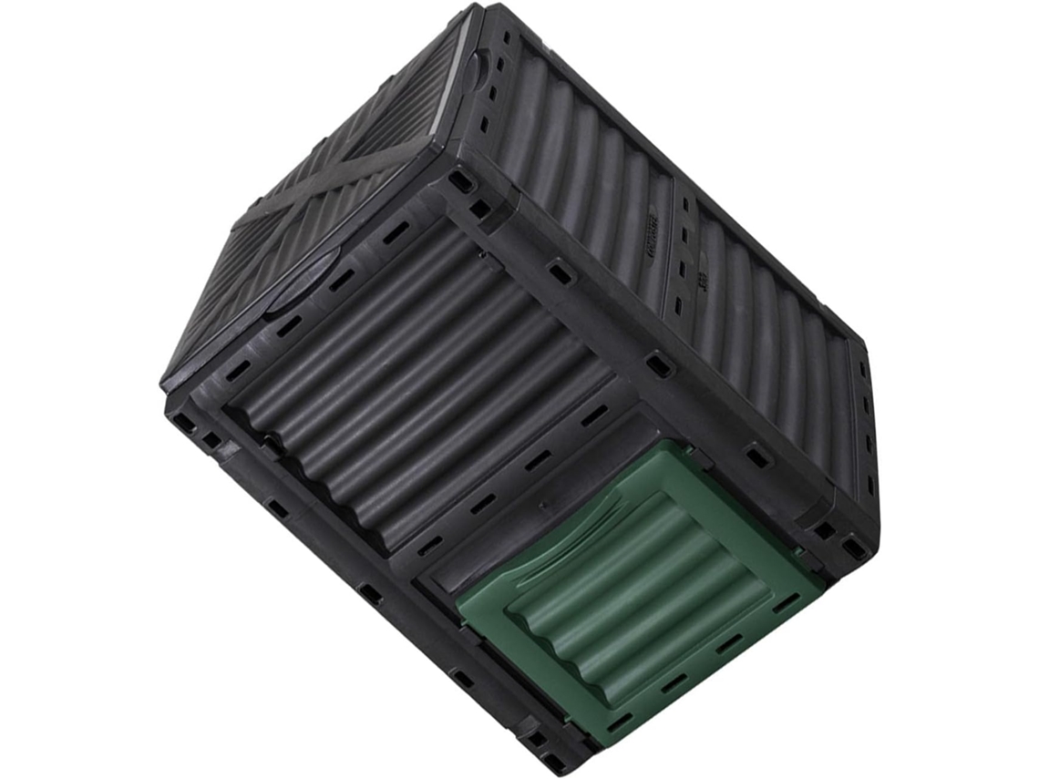Composteira Quick Arrange De 300l Para Resíduos De Jardim, Com Aberturas De Ventilação E Processo.