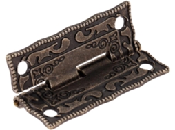 Conjunto De 10 Dobradiças 35mm X 23mm Com Parafuso E 4 Furos Para Móveis Vintage
