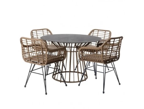 Conjuntos de Refeição Exterior DUDECO (Aço - Castanho)