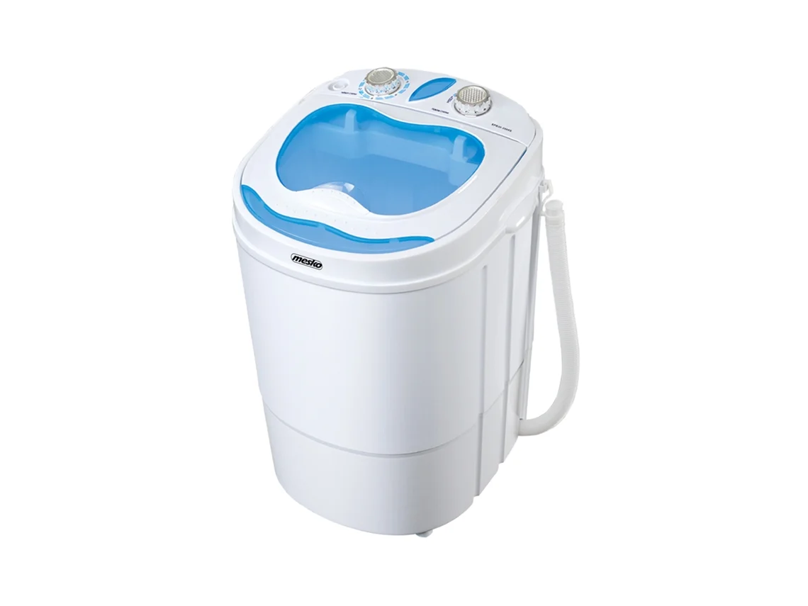 Máquina De Lavar Roupa 3kg Mini, 1kg Centrifugada, Perfeita Para Campismo, Caravanas E Autocaravanas Mesko Ms 8053 Branco Azul