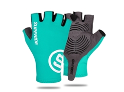 (azul M) Luvas De Ciclismo Tamanho Médio, Unissex, Com Acolchoamento De Espuma, Respiráveis E Com Absorção De Umidade.