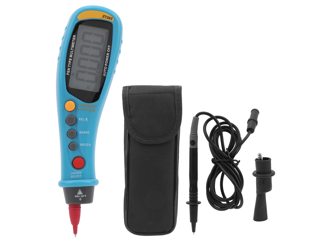 Zt 203 Multímetro Digital Caneta, LCD, Auto Range, RMS, Ncv, Testador de Tensão Ca/dc | S/MARCA