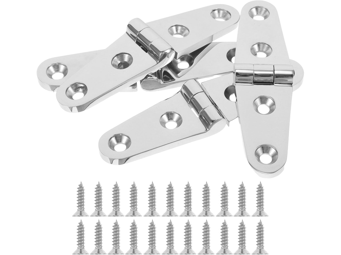 Dobradiças Toyvian Heavy Duty Em Aço Inoxidável Com Parafusos Para Aplicações Ferragens Náuticas, Como Armários E Portas