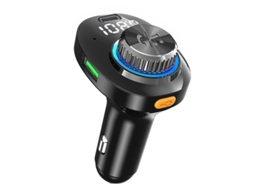 Transmissor Fm Bluetooth com Carregamento Usb Duplo Chamadas Viva-Voz e Compatibilidade Universal para Smartphones YIZHOOD Preto