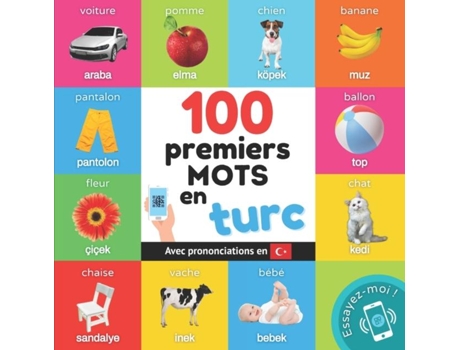 Livro 100 premiers mots en turc de Yukismart (Francês)