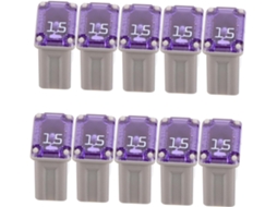 Kit Com 20 Fusíveis Quadrados Para Veículos, Mini Fusíveis Extra Planos, Bloco Terminal