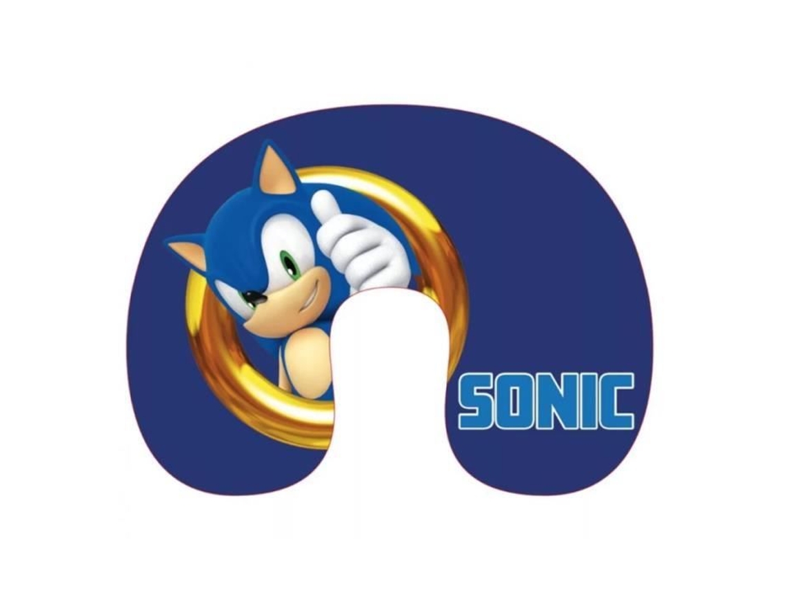 Travesseiro De Viagem Sonic The Hedgehog, Travesseiro De Pescoço 35x30, Travesseiro De Viagem Sônico Aym070682