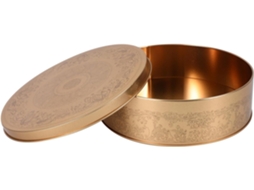 Caixa Pequena Dourada De Metal Para Biscoitos E Doces Frcolor, Forma De Lata Para Sobremesas, Recipiente Com Tampa Ideal