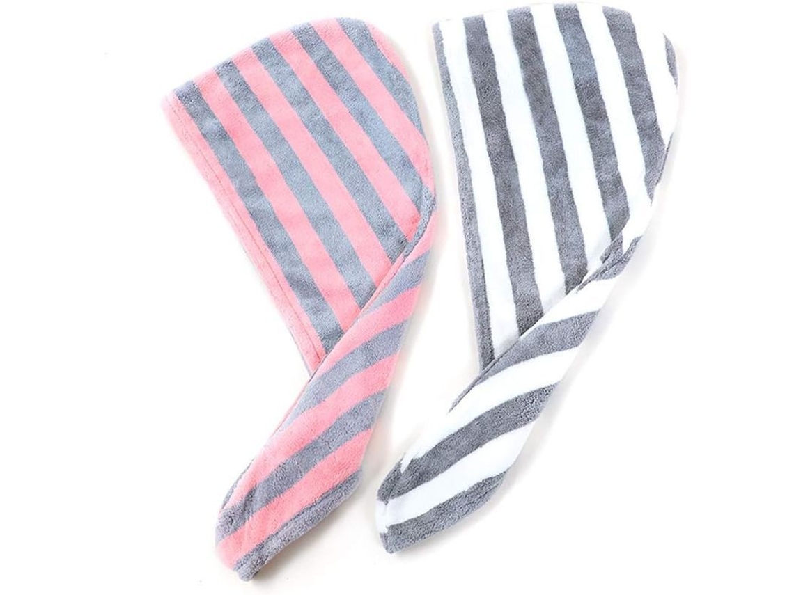 2pcs Toalla De Microfibra Para Secar Pelo Absorbente, Toalla Turbante Ligera Para Niños Y Adultos Unisex