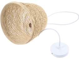 Luminária de Teto Pendente em Rattan Trançado para Ambientes Internos, Ideal para Sala de Estar, Casa e Restaurante. SFUSHOS