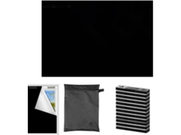 Cortina blackout portátil com ímã para janelas, ideal para autocaravanas e vans.