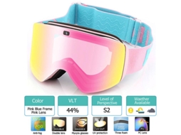 Óculos De Esqui Com Lente Polarizada De Dupla Camada Magnética, Óculos Antiembaçante Uv400 Para Esqui E Snowboard, Óculos De Esqui Para Homens E Mulhe