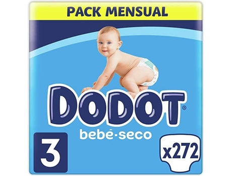 Fraldas DODOT Bebé Seco T3 (272 un)