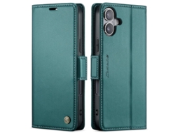 Capa Caseme 023 Para Iphone 17 Com Proteção Rfid E Acabamento Brilhante - Verde
