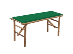 Banco de jardim VIDAXL Verde Bambu (118 cm)