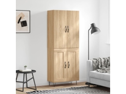 Vidaxl Armário Alto 69,5x34x180 Cm Derivados De Madeira Cor Sonoma